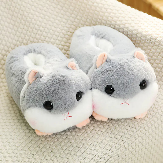 Cute Plush Cotton Slippers for Women at Home