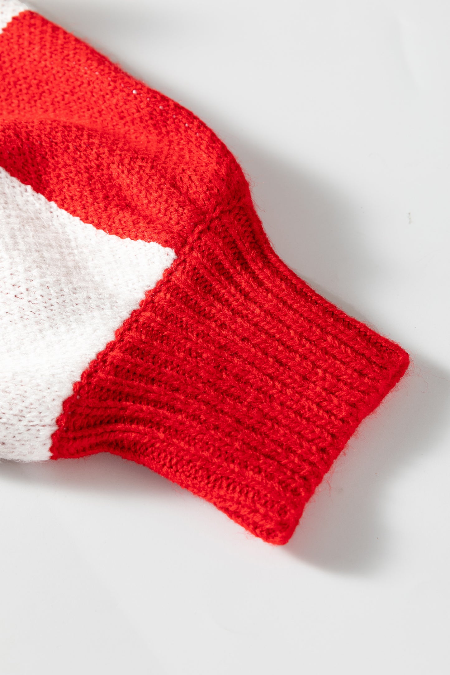 Khaki Checkered Bishop Sleeve Sweater