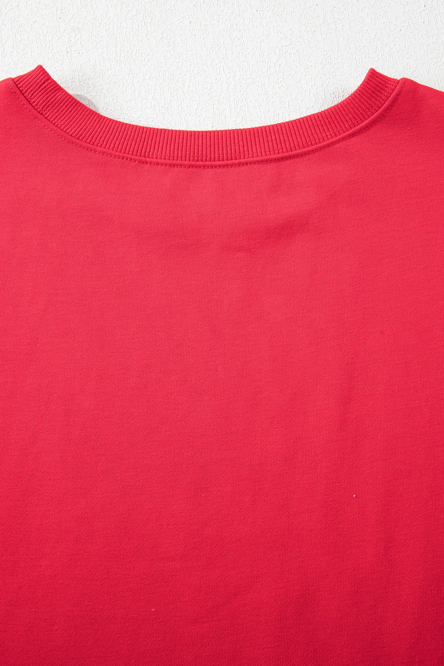 Racing Red Striped Patchwork Sleeve Colorblock Sweatshirt